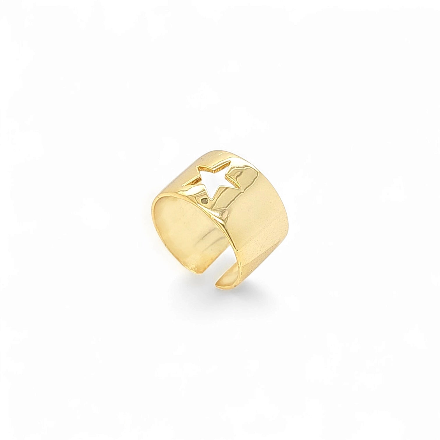 Riviera Pinky Star Cocktail Ring in Gold - 925 Sterling Silver Wholesale Jewelry