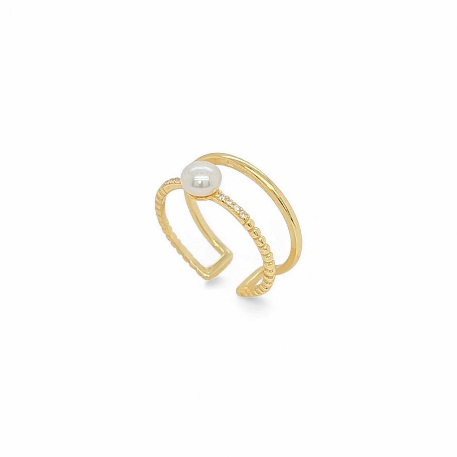 Siena Mini Pearl Cocktail Ring in Gold - 925 Sterling Silver Wholesale Jewelry