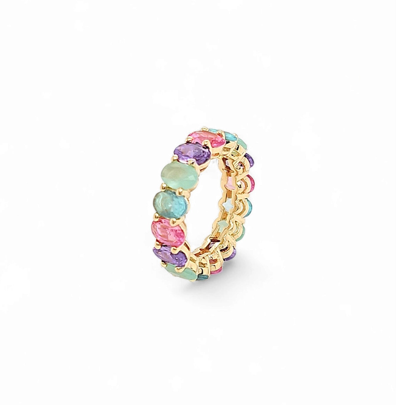 Gemma Linda Eternity Band in Mix - 925 Sterling Silver Wholesale Jewelry