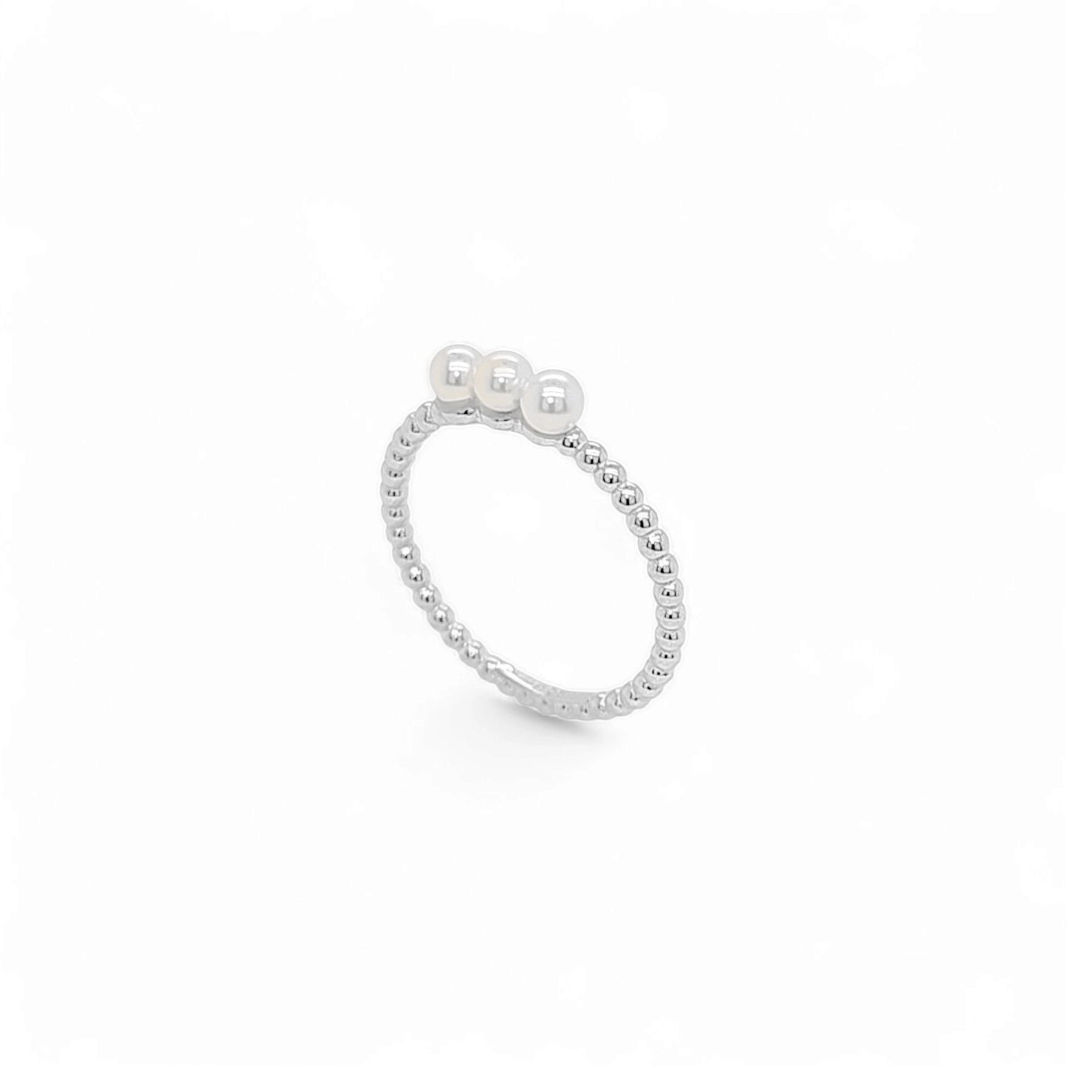 Gemma Triple Pearl Cocktail Ring view 2