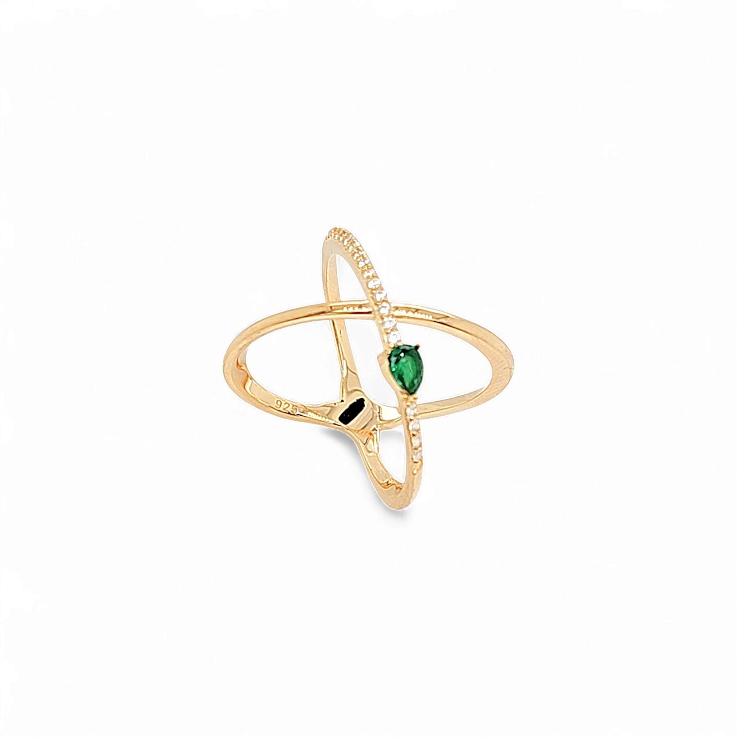 Solare Suiza Cocktail Ring in Green - 925 Sterling Silver Wholesale Jewelry