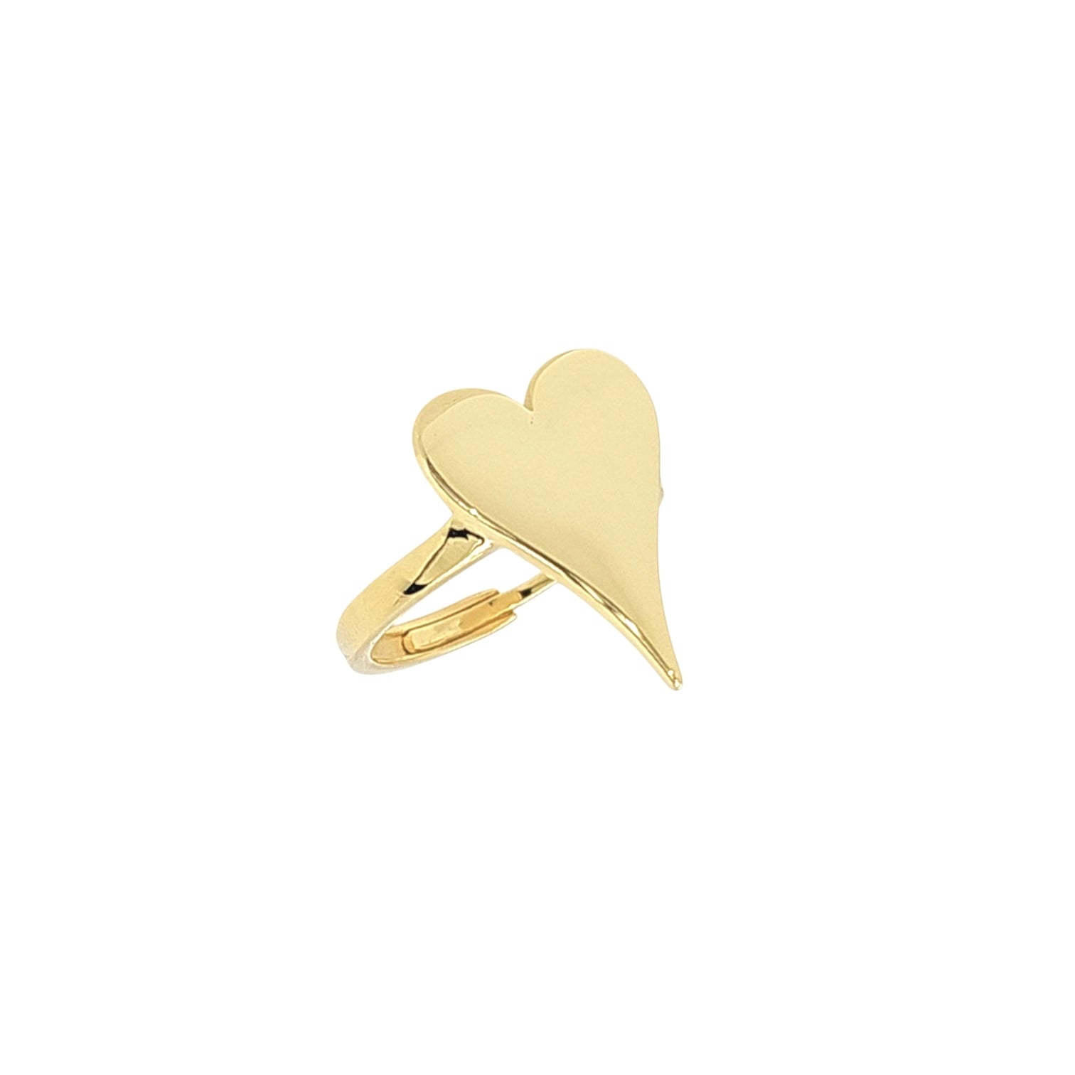 Chiara Heart Plain Cocktail Ring in Gold - 925 Sterling Silver Wholesale Jewelry