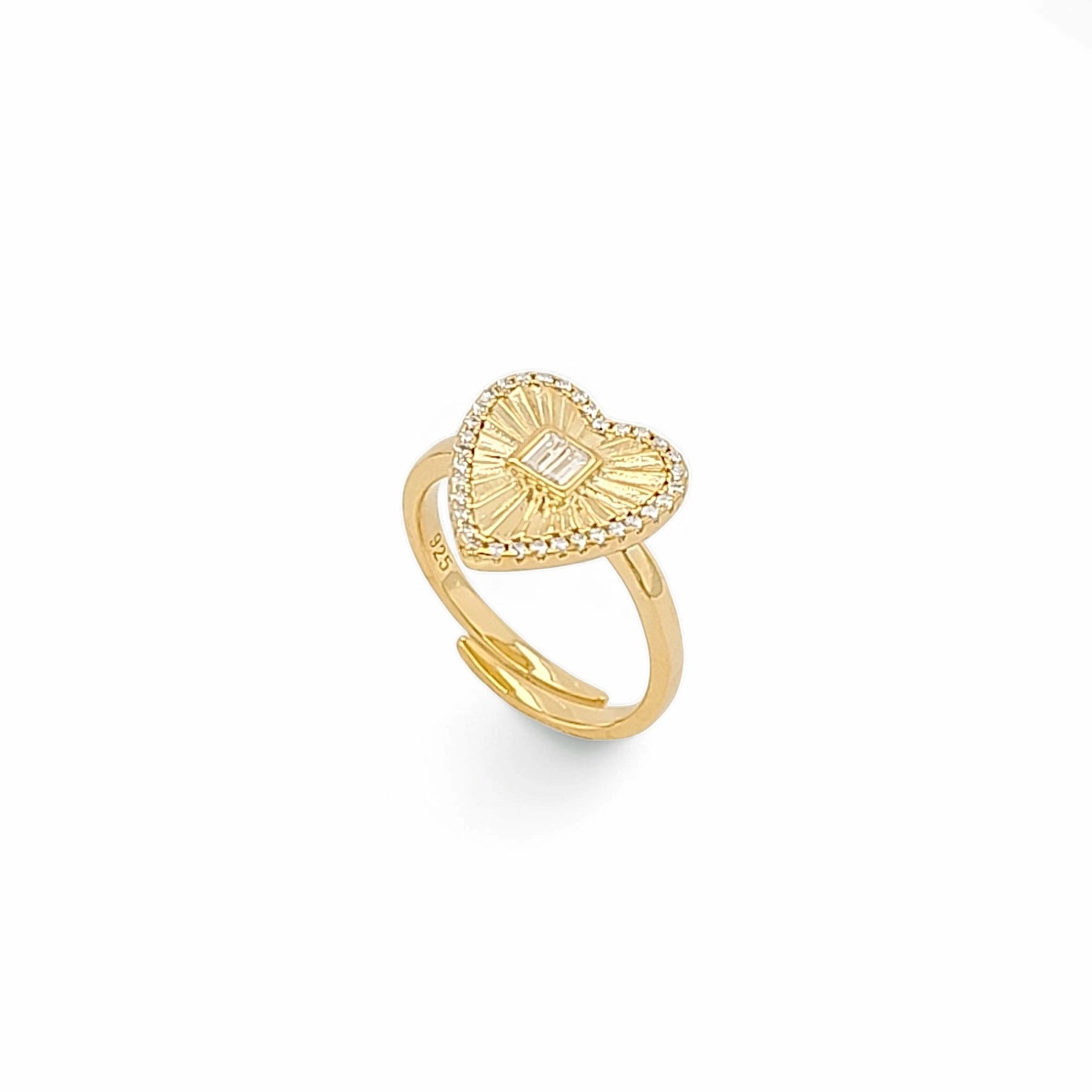 Lucia Heart Vintage Cocktail Ring view 2