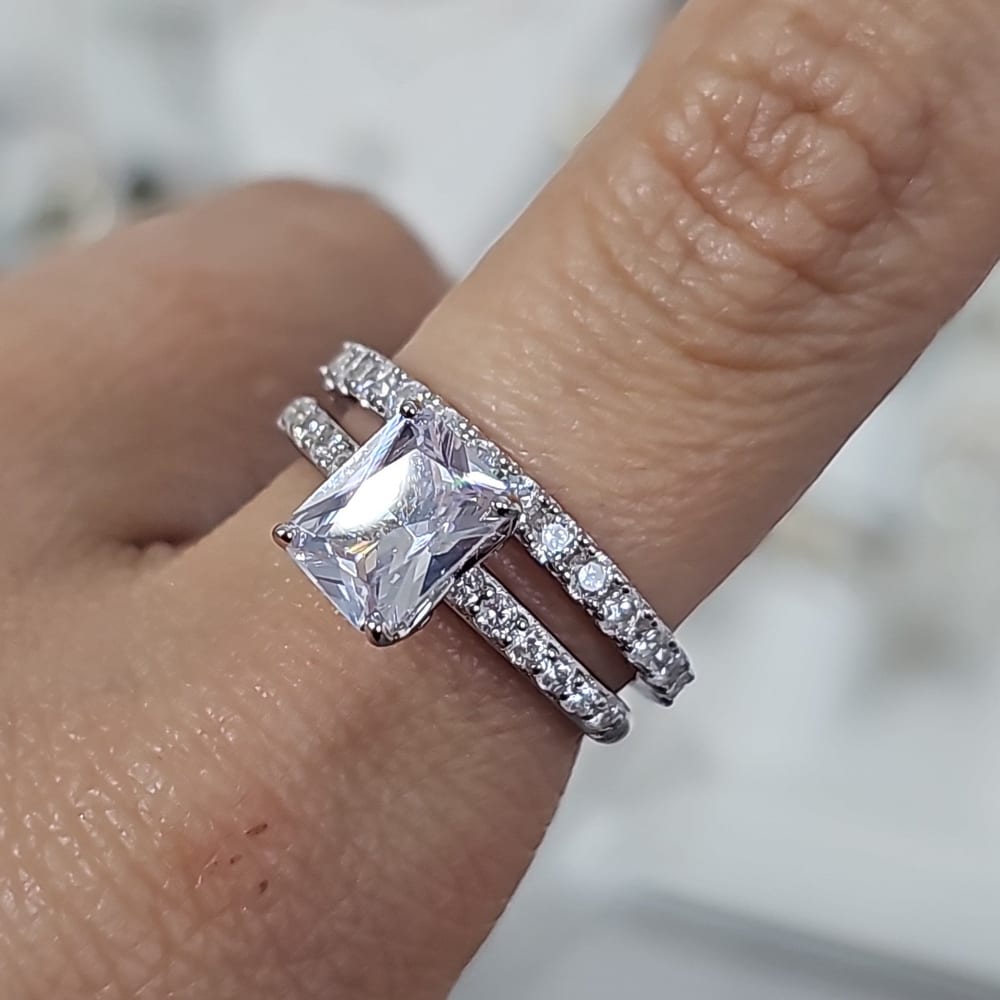 Regale Engaged Square Eternity Band view 3