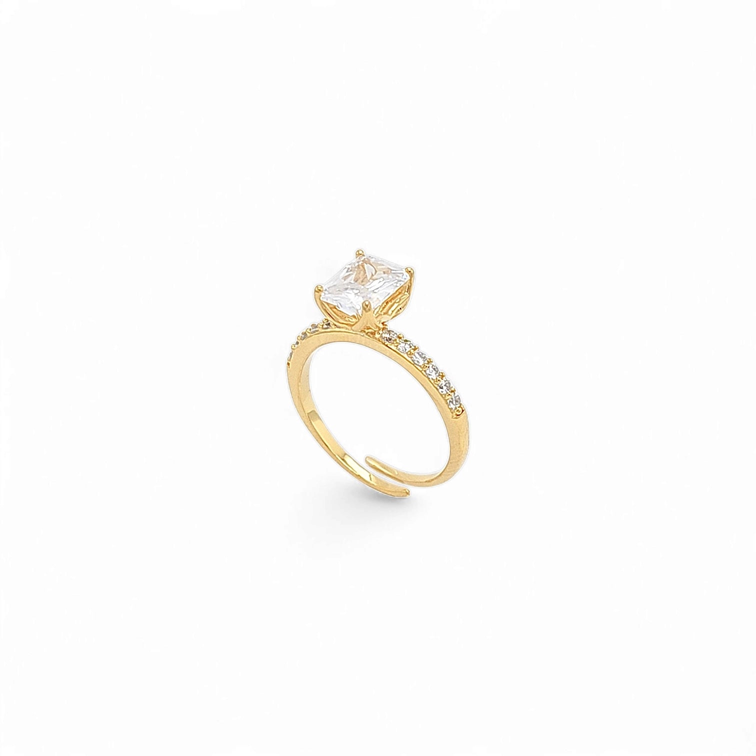 Regale Engaged Square Eternity Band in Gold - 925 Sterling Silver Wholesale Jewelry