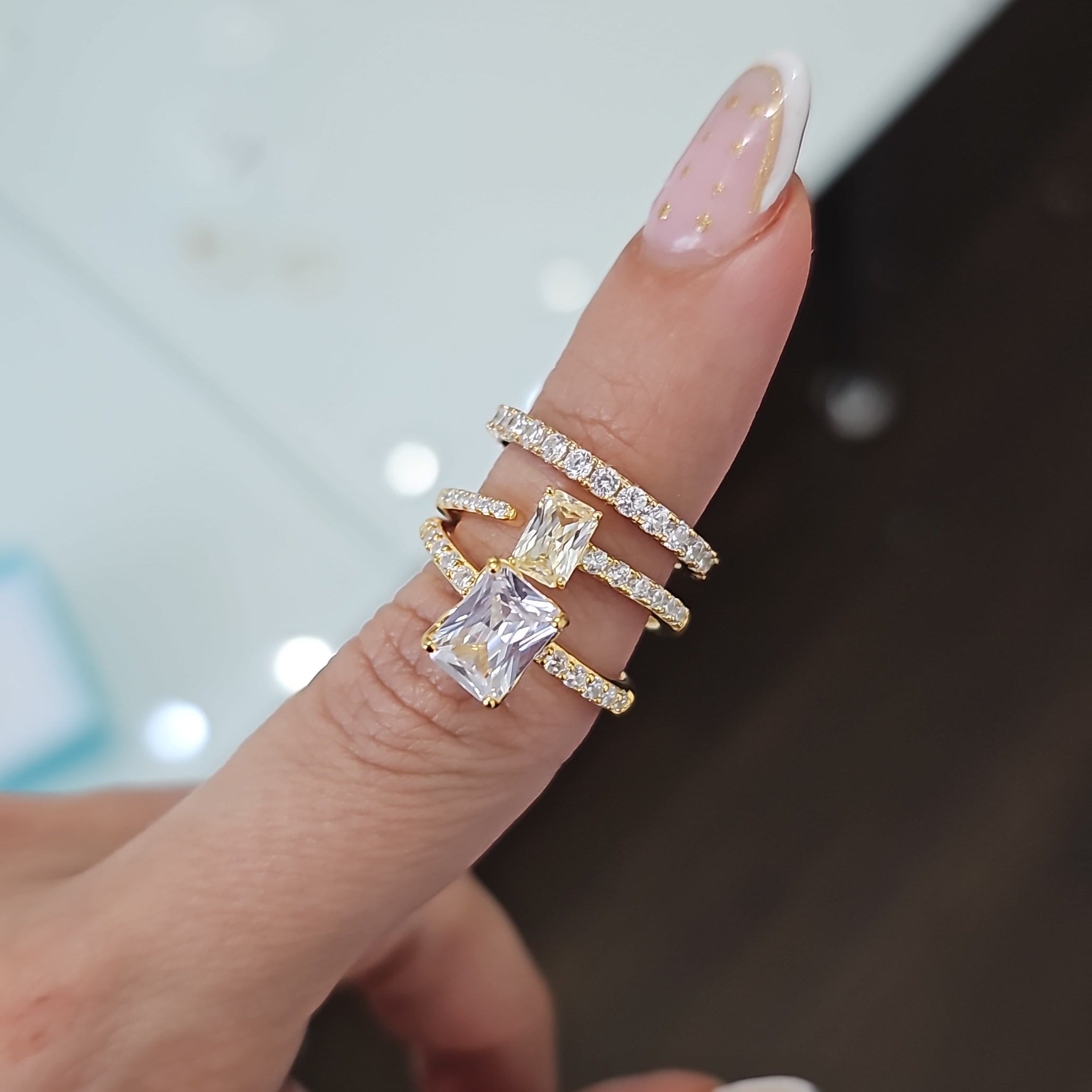 Regale Engaged Square Eternity Band view 5