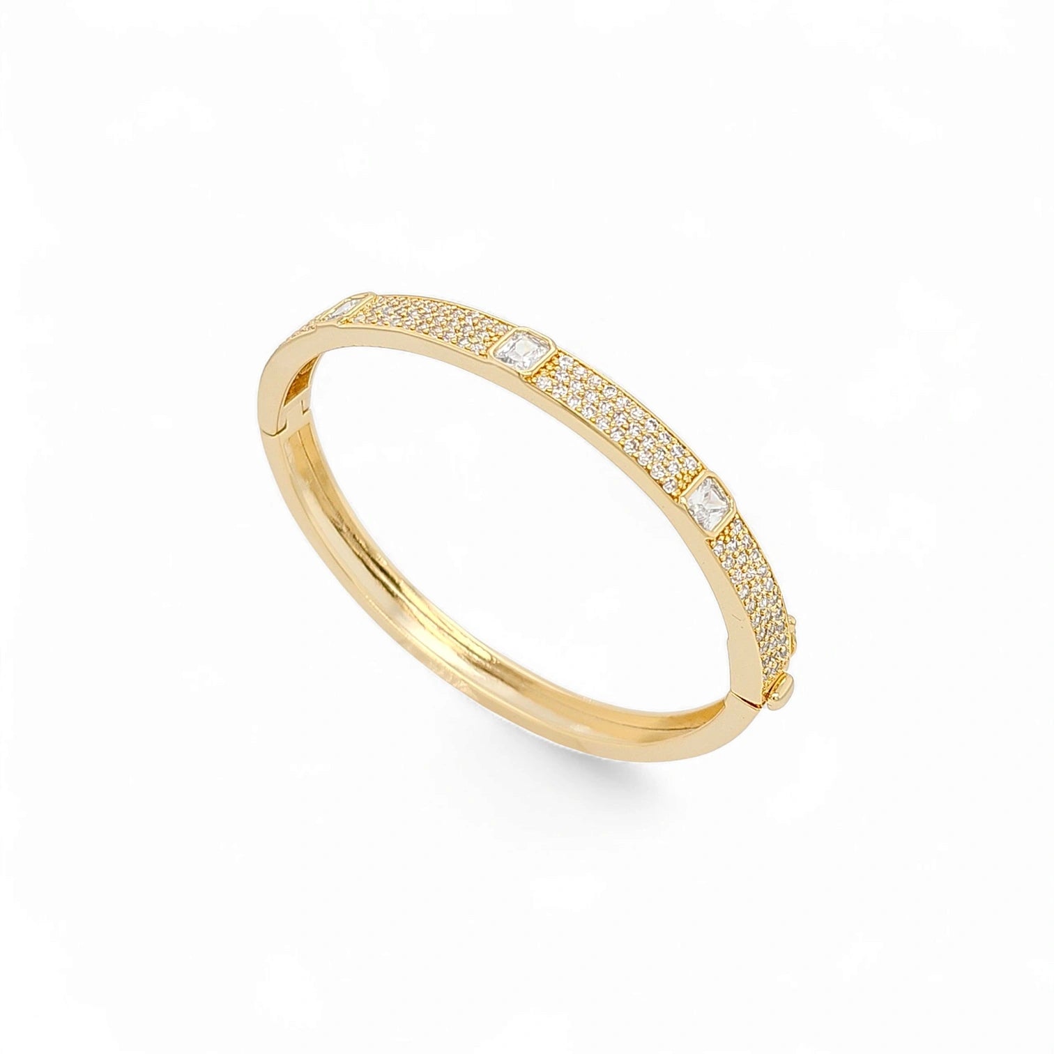 Stella Positano 18K Gold or Rhodium Plated Cuff Bangle in Gold - 18K Gold Plated Wholesale Jewelry