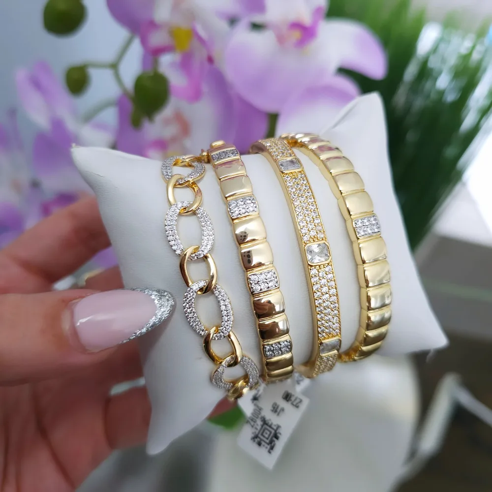 Preziosa Multi Pavé Le’Chic Cuff Bangle view 2