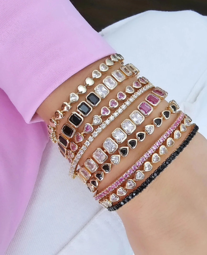 Speranza Bold Baguette Square Tennis Bracelet view 2