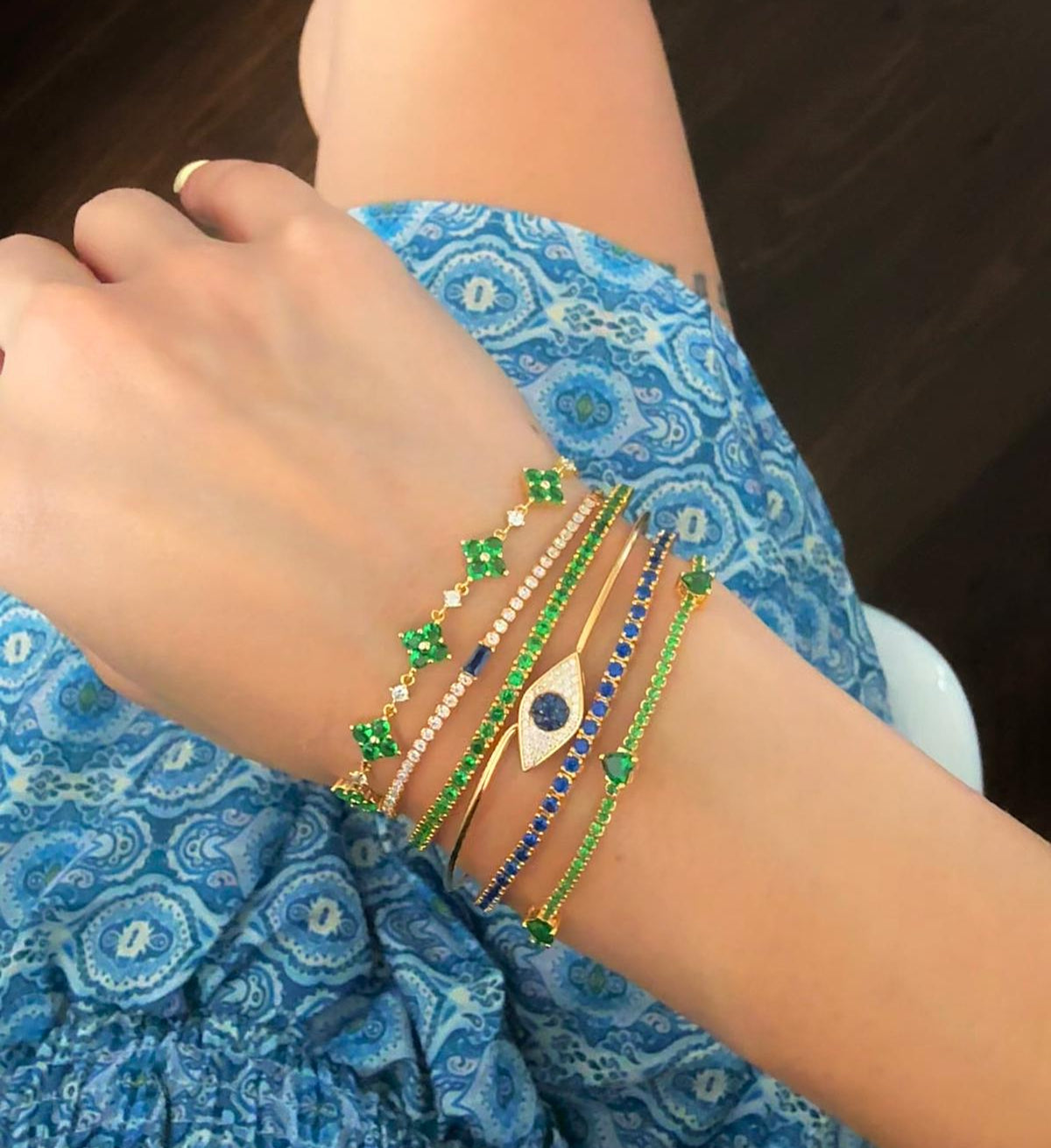 Bella Mini Square Tennis Tennis Bracelet view 3