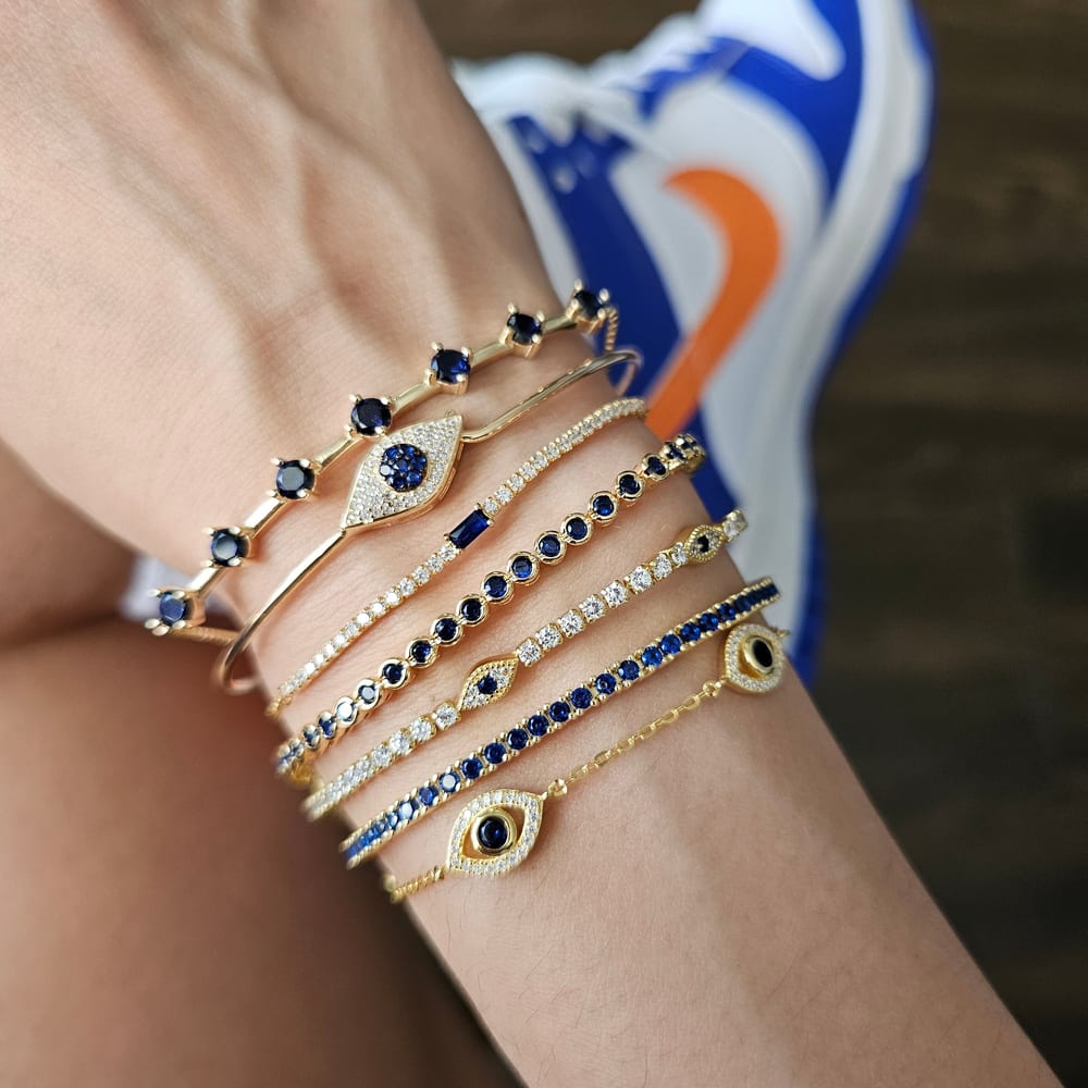 Bella Mini Square Tennis Tennis Bracelet view 5