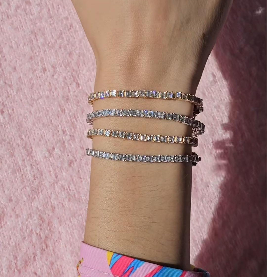 Fiore Square princess tennis Tennis Bracelet view 2