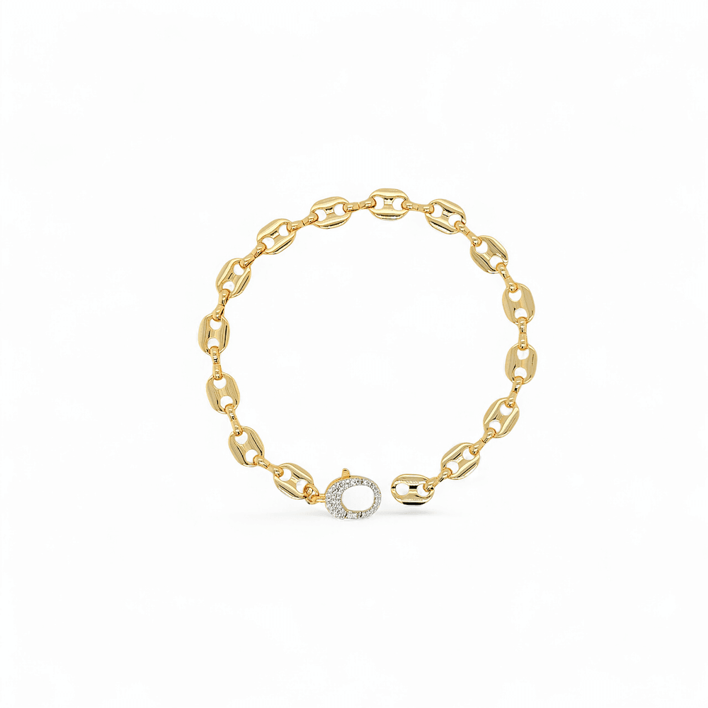Maestosa Mariner Link Bracelet in Gold - 18K Gold Plated Wholesale Jewelry