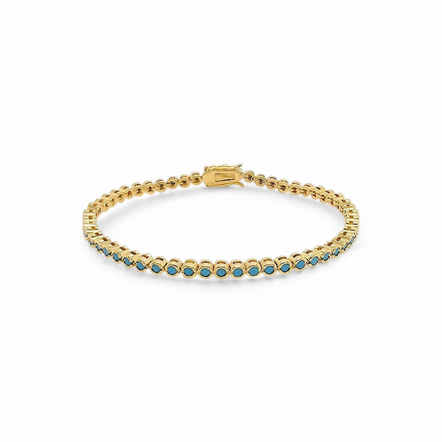 Divina Tennis Bissel 18K Gold or Rhodium Plated Tennis Bracelet view 12