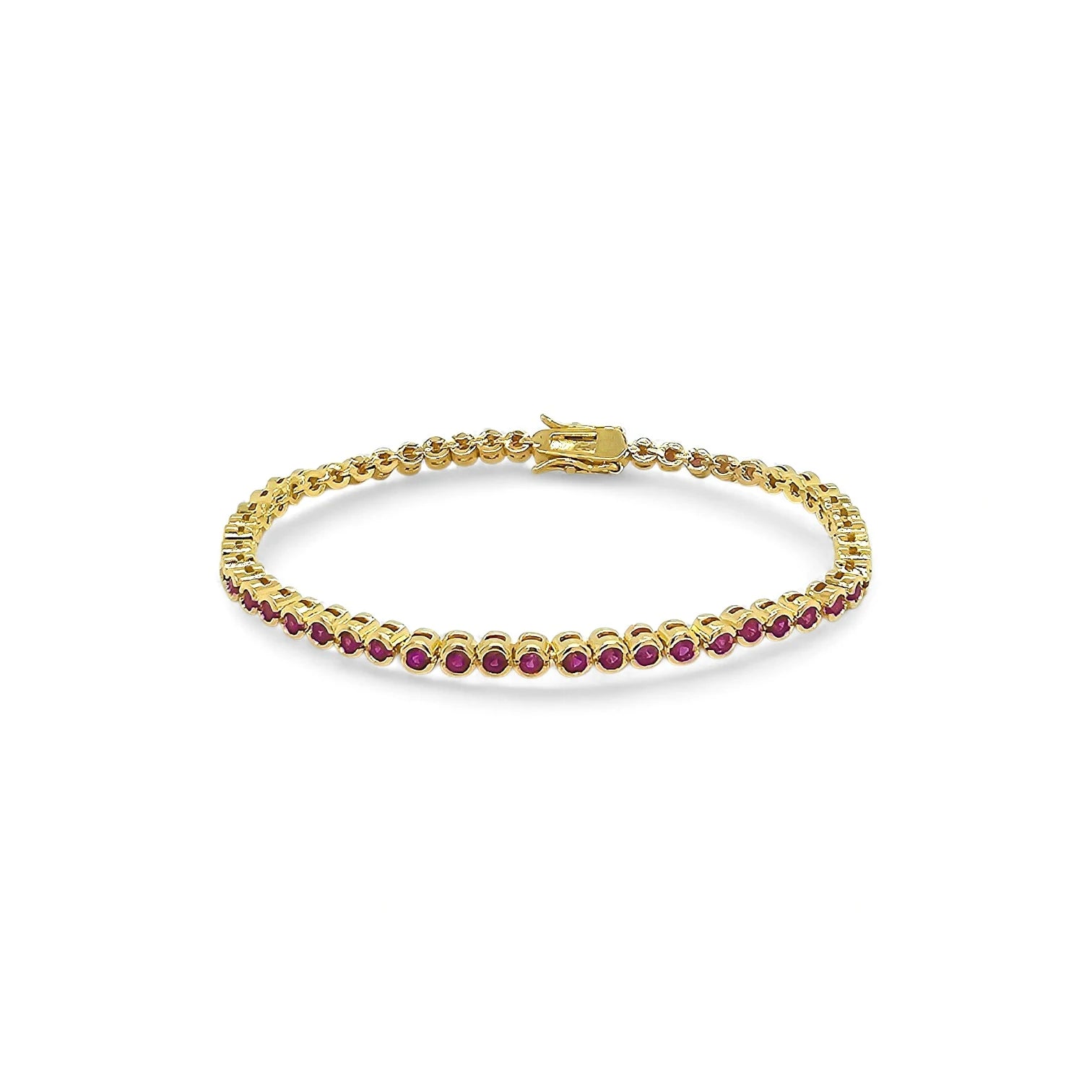 Divina Tennis Bissel 18K Gold or Rhodium Plated Tennis Bracelet view 8