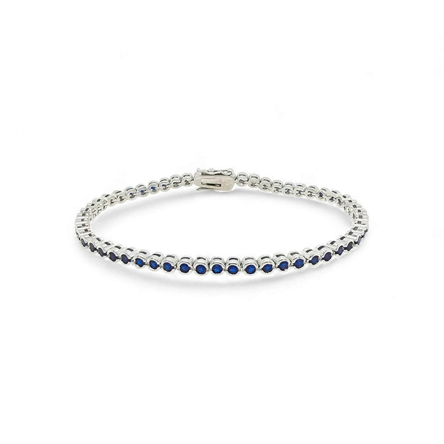 Divina Tennis Bissel 18K Gold or Rhodium Plated Tennis Bracelet view 9