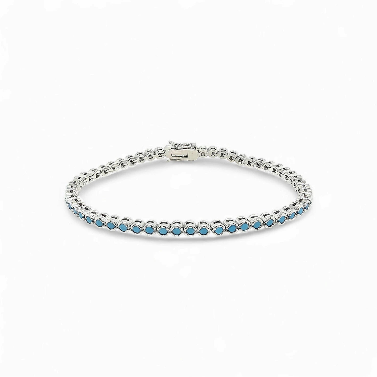 Divina Tennis Bissel 18K Gold or Rhodium Plated Tennis Bracelet view 10