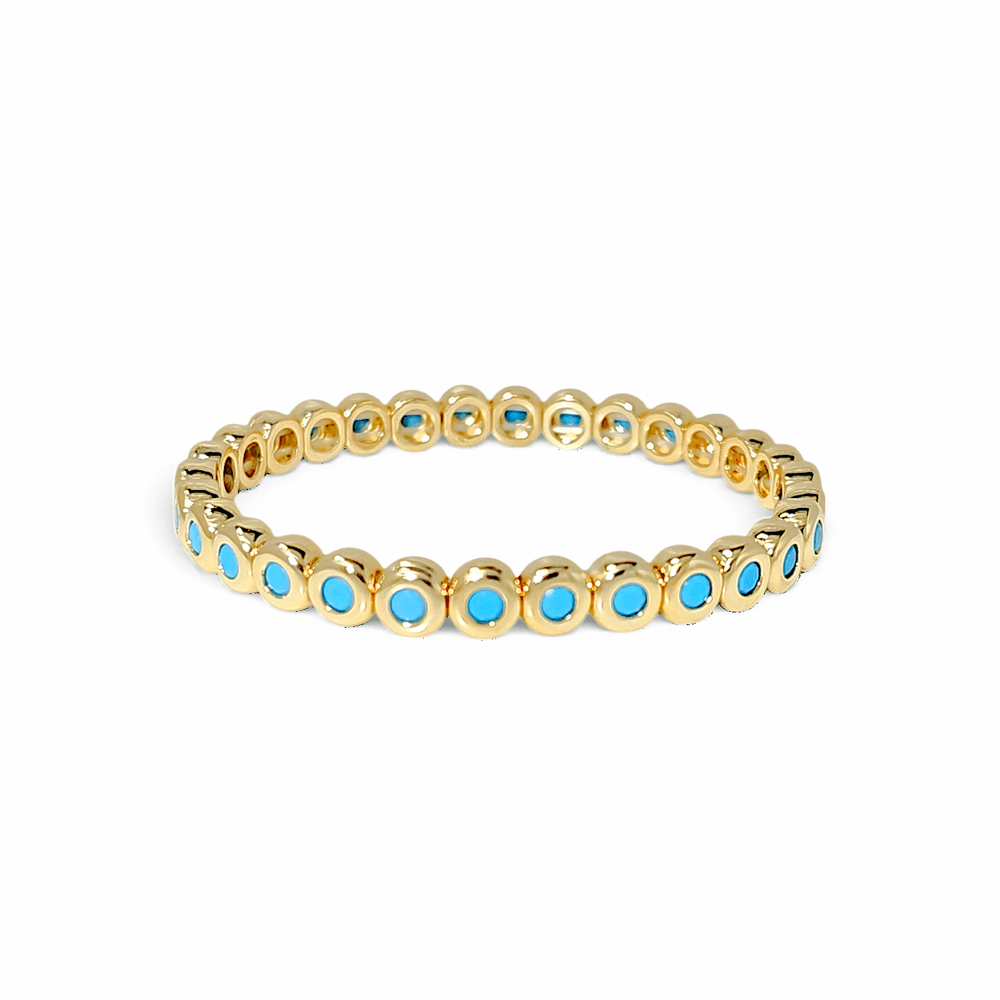Tesoro Continuous Bezel-Set Crystal Cuff Bangle view 4