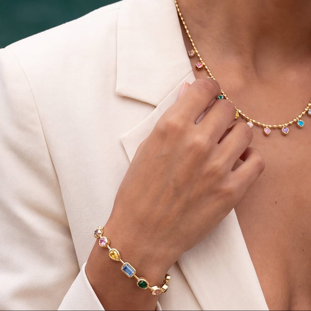 Solare Multi shape Stones Bracelet view 3