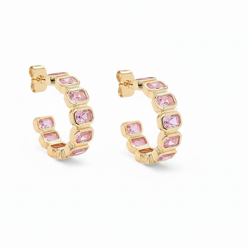 Lucia Riviera 0.9'' Huggie Hoops view 9