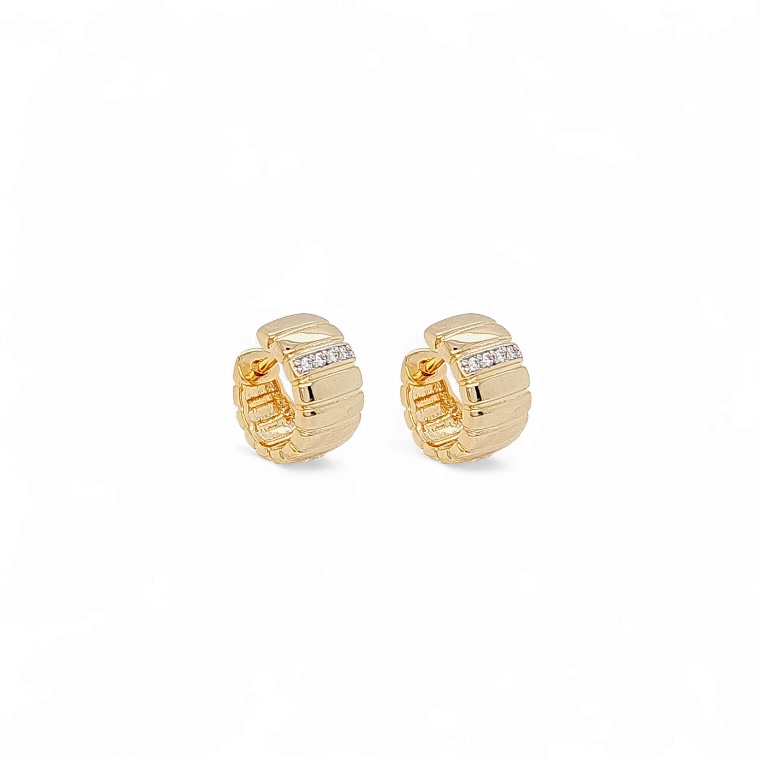 Serena Dolce Vita Huggie Hoops in Gold - 18K Gold Plated Wholesale Jewelry