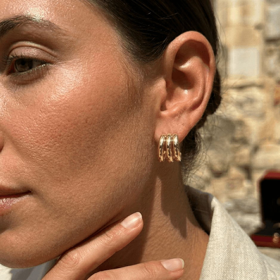 Bellissima Hailey Triple Pavé Studs view 2