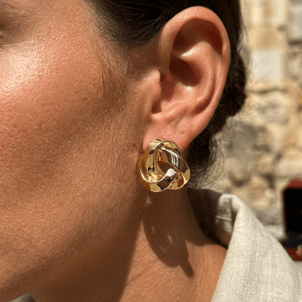 Capri Ilumi Knot Pavé Studs view 2