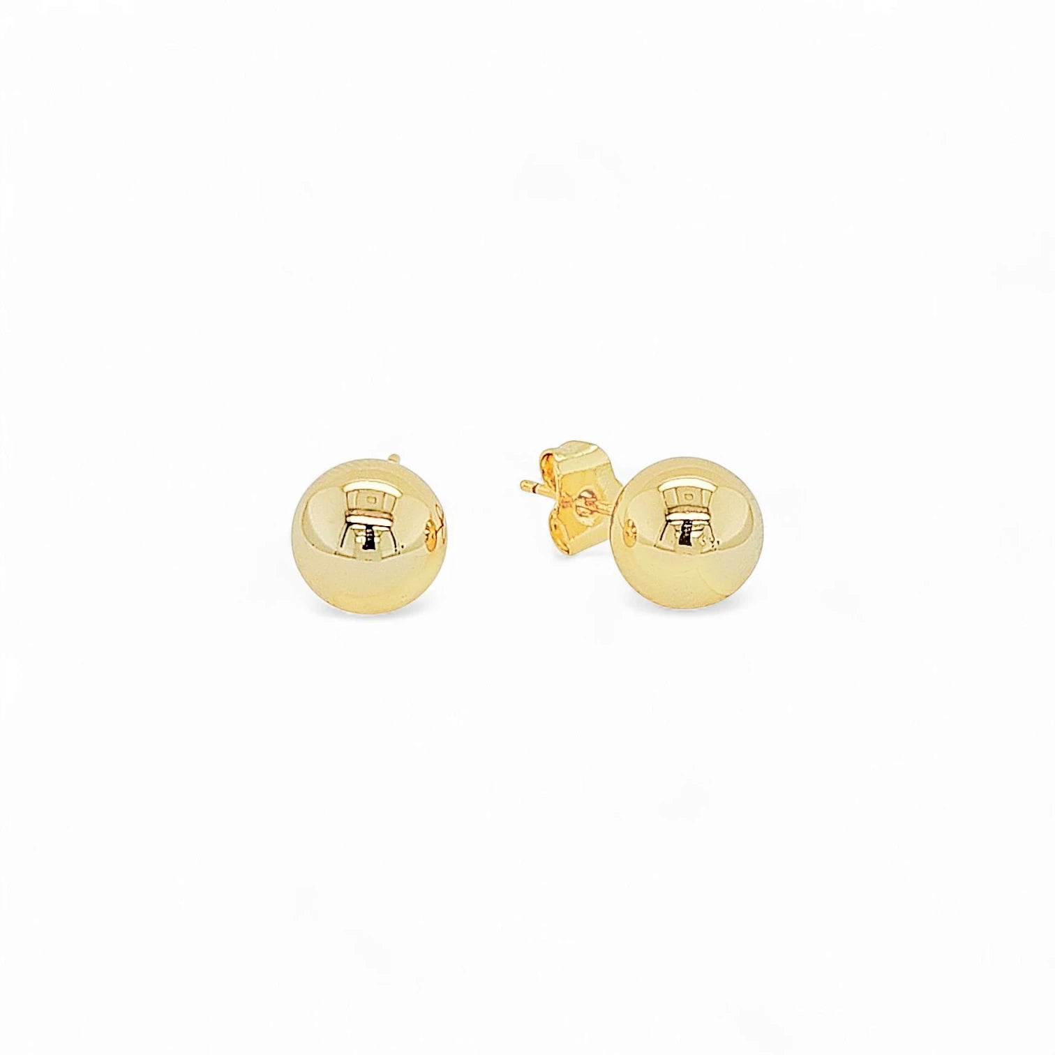 Dolce Brass Ball Pavé Studs