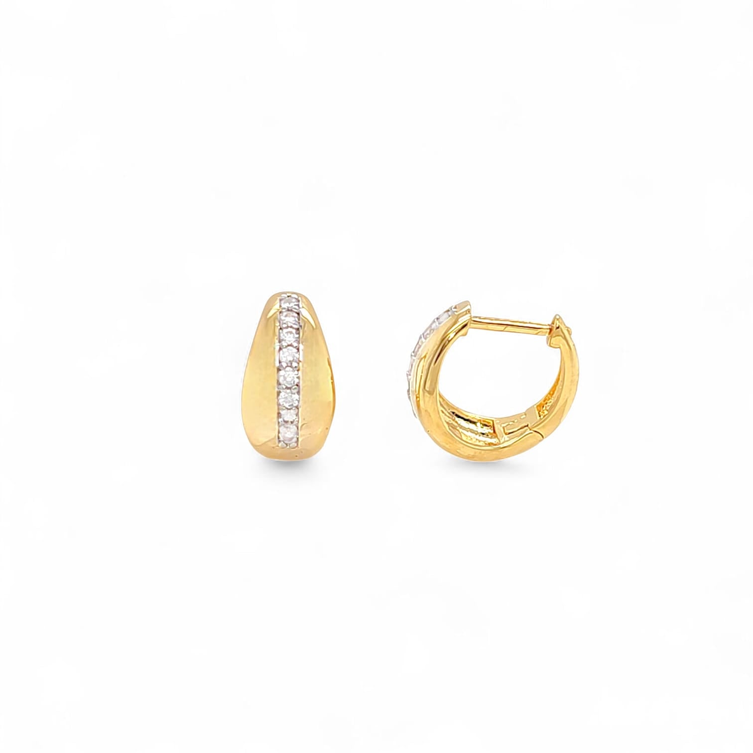 Incanto charm Huggie Hoops in Gold - 18K Gold Plated Wholesale Jewelry