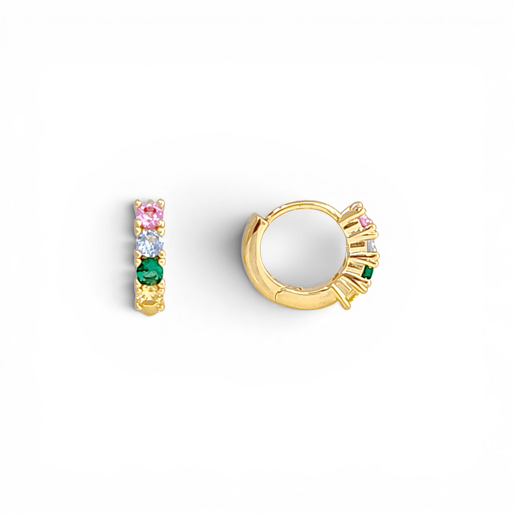 Lucia Mini King Huggie Hoops view 3
