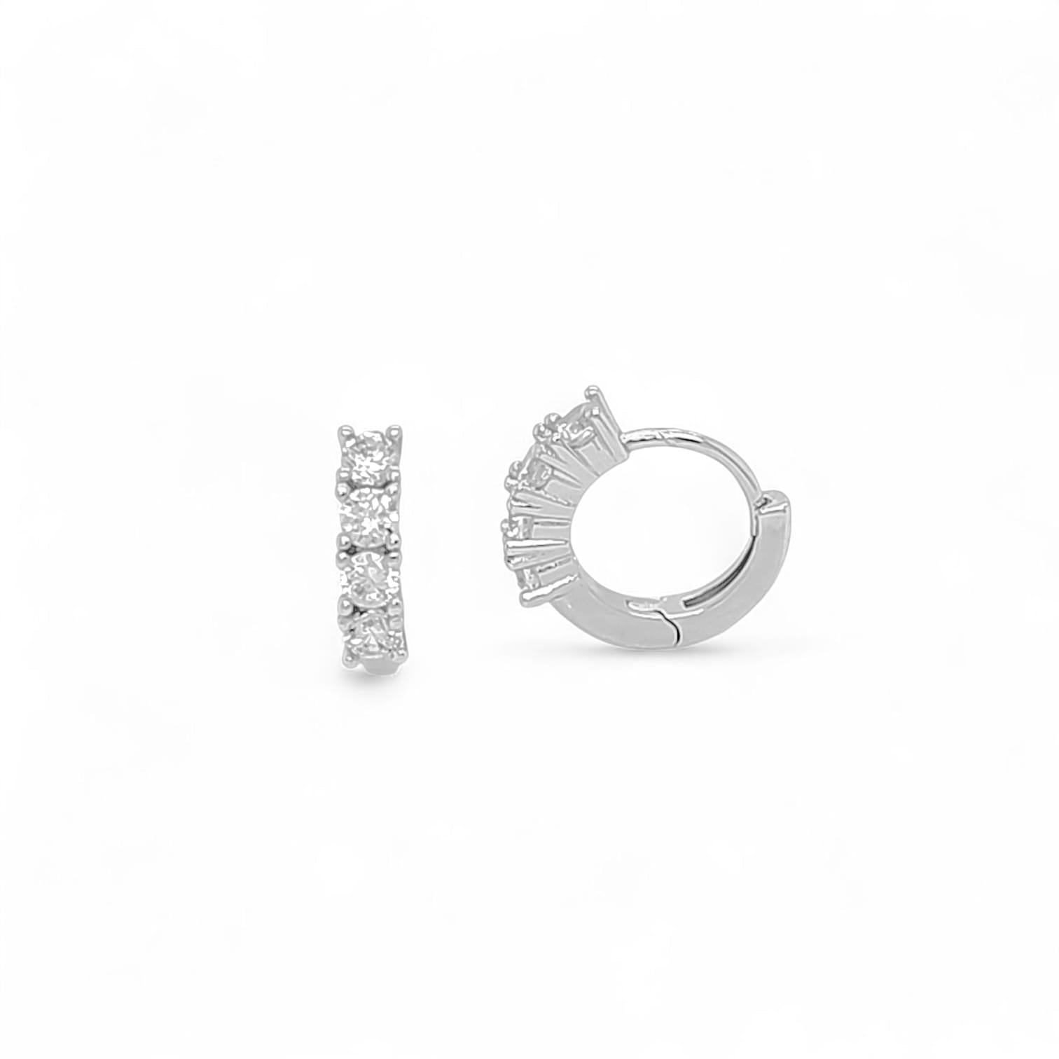 Lucia Mini King Huggie Hoops view 4
