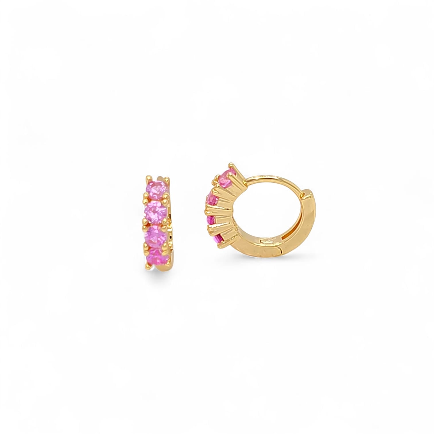 Lucia Mini King Huggie Hoops view 5