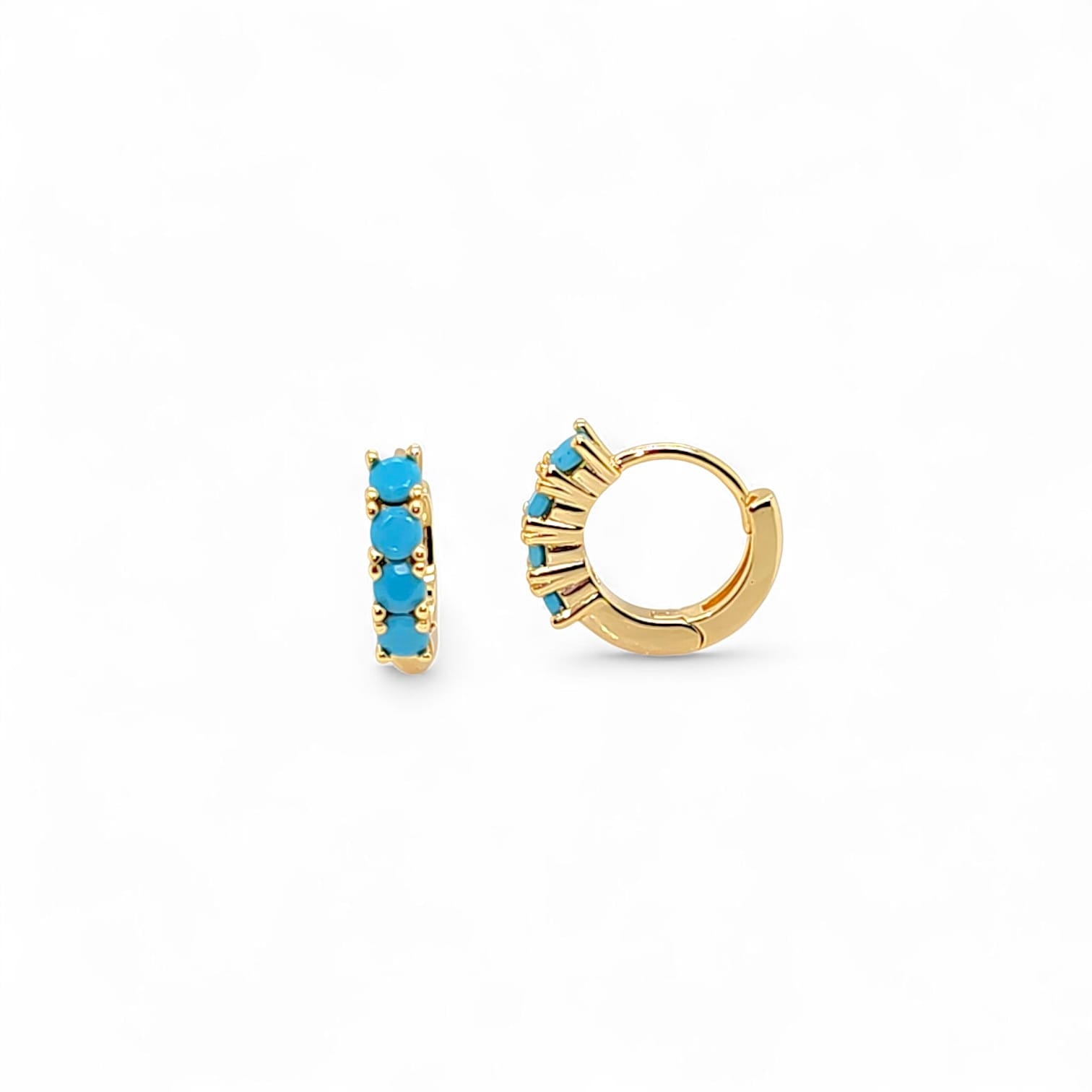 Lucia Mini King Huggie Hoops view 8