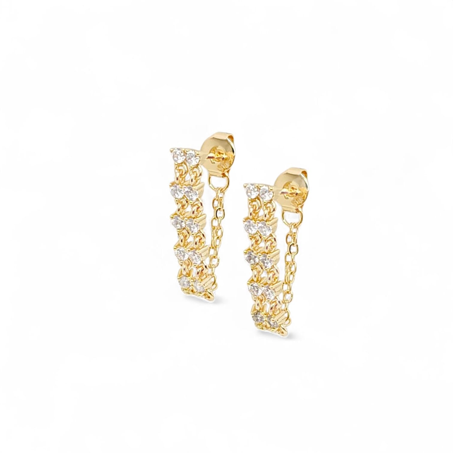 Milano hanging Earrings in Gold - 18K Gold Plated Wholesale Jewelry