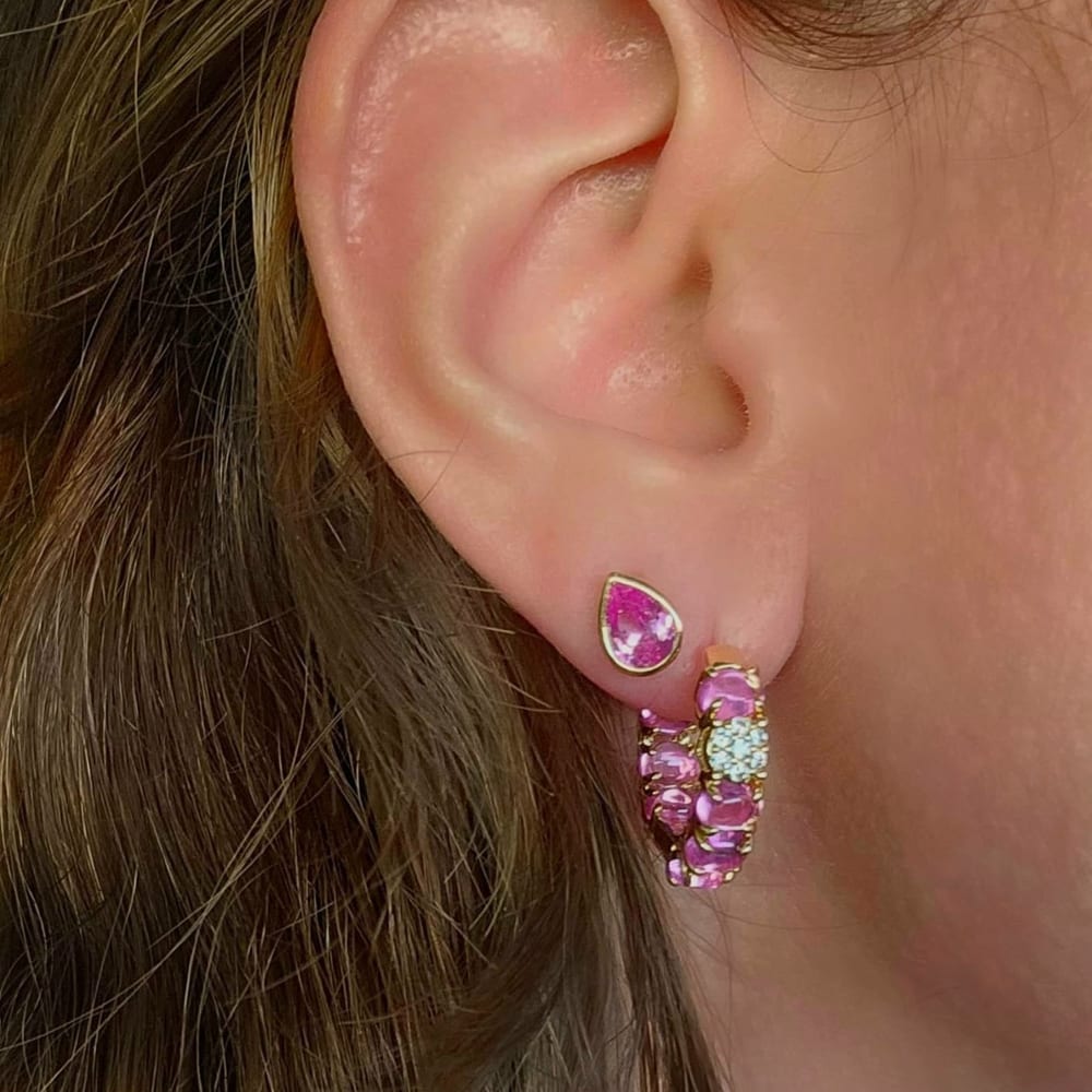 Solare Monaco Huggie Hoops view 7