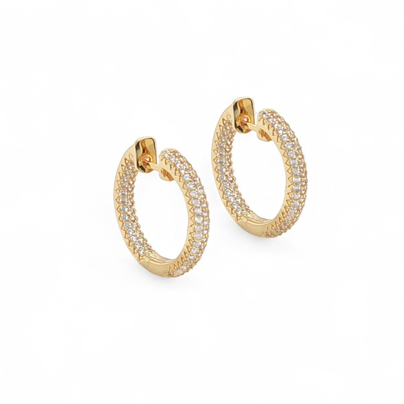 Siena micro pavé Earrings in Gold - 18K Gold Plated Wholesale Jewelry