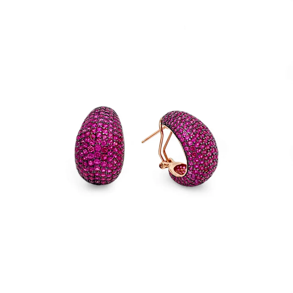 Valentina Pavee Nataly 18k plated Pavé Studs view 4