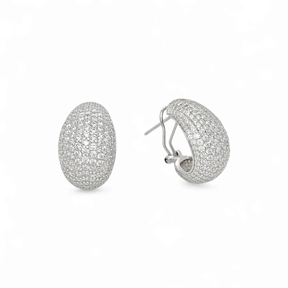 Valentina Pavee Nataly 18k plated Pavé Studs view 6