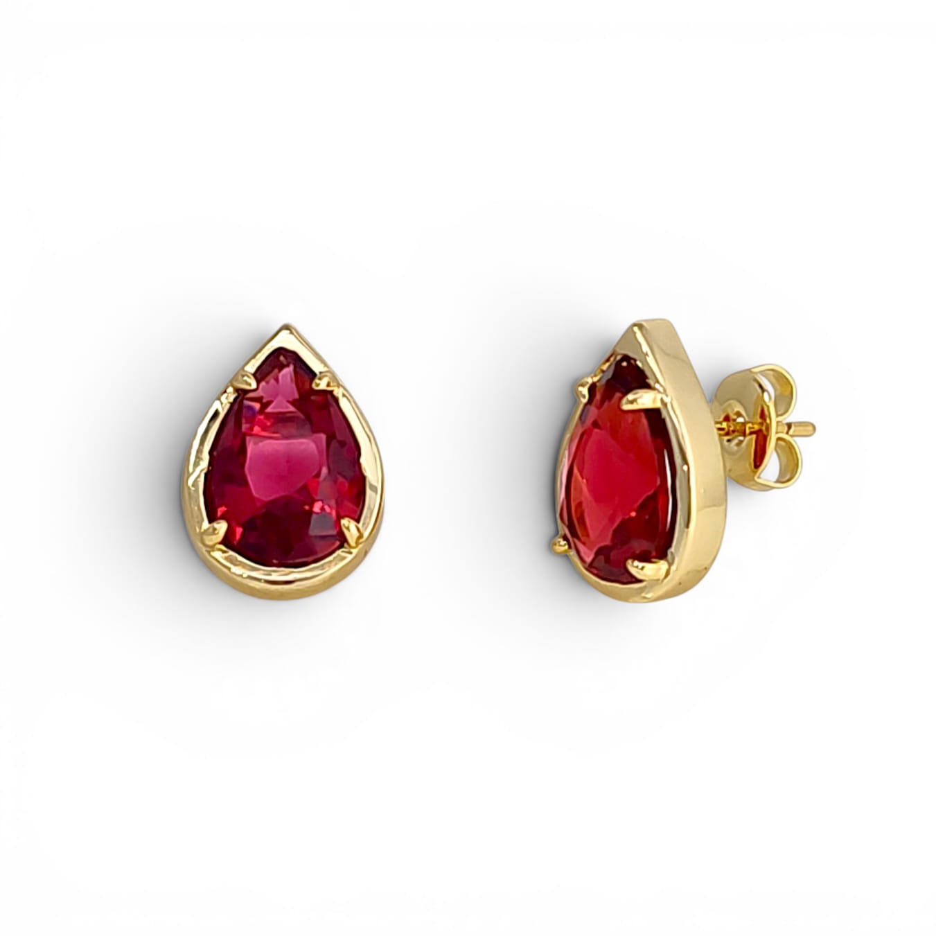 Venezia Pear Cut Bezel Pavé Studs view 3