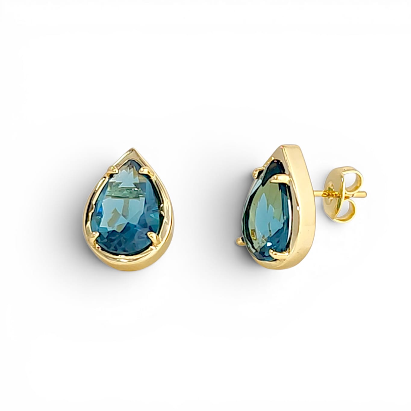 Venezia Pear Cut Bezel Pavé Studs view 5