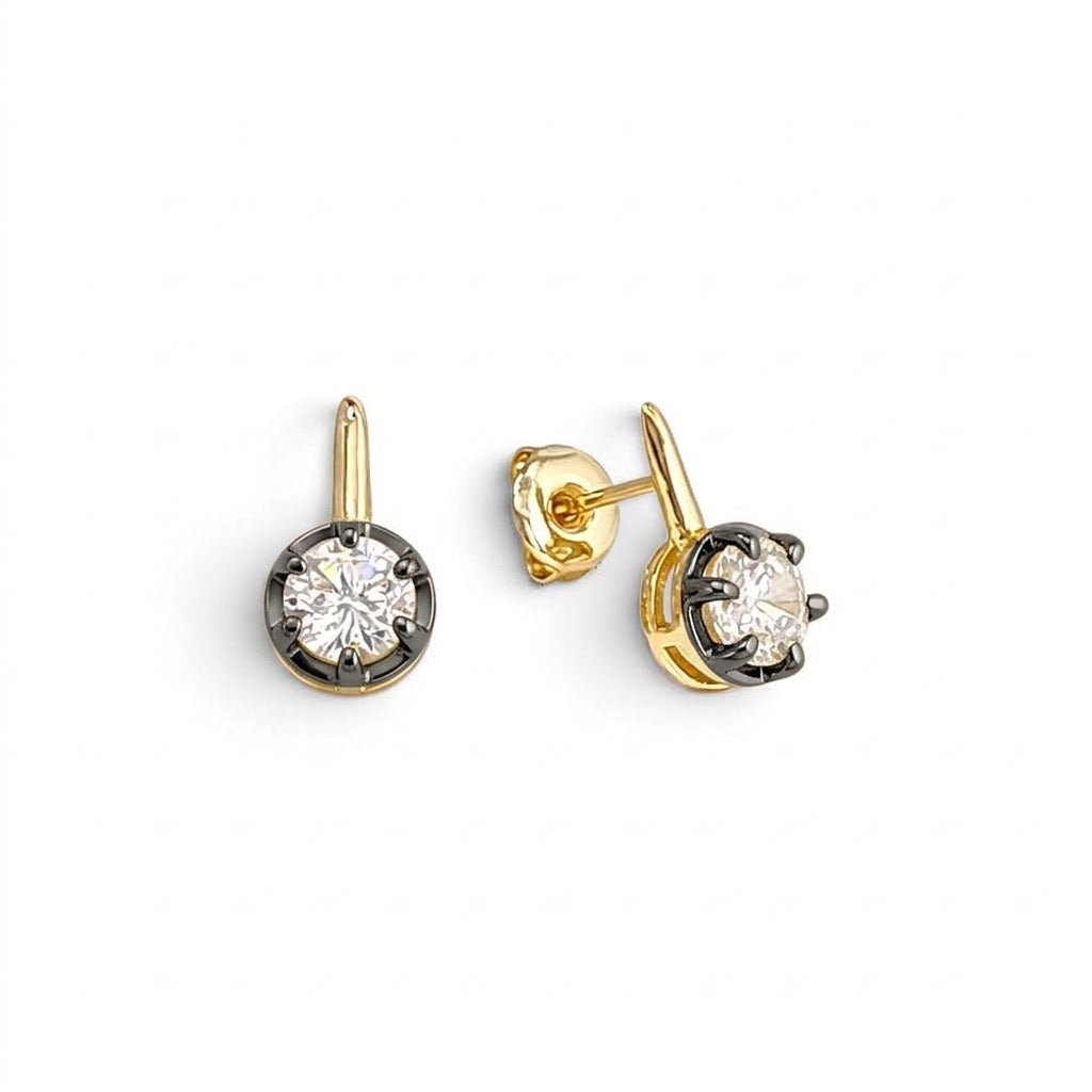 Firenze Brilliant Solitaire Leverback Drop Earrings view 2