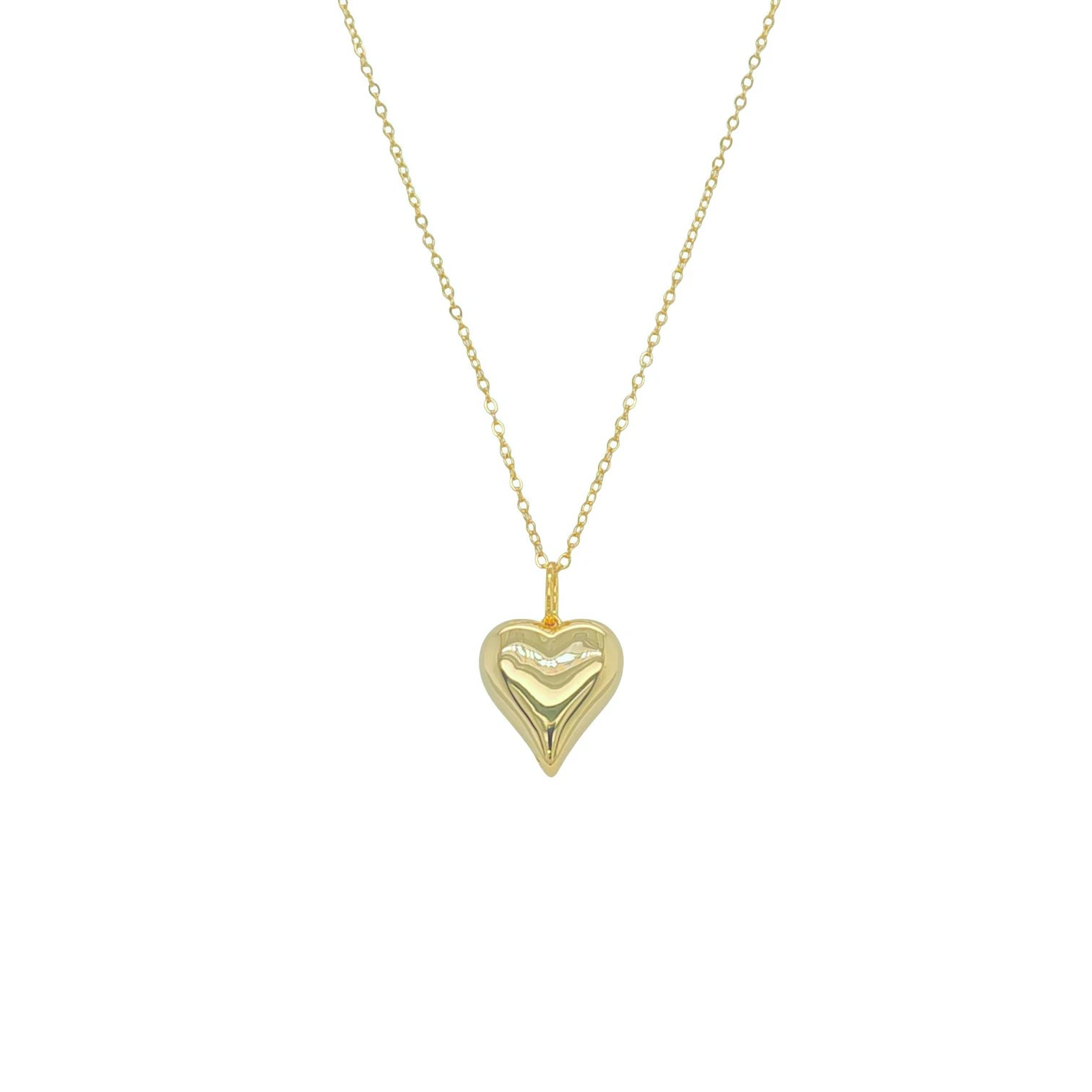 Valentina Plain Heart Necklace in Gold - 18K Gold Plated Wholesale Jewelry
