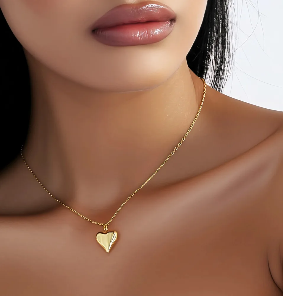 Valentina Plain Heart Necklace view 2