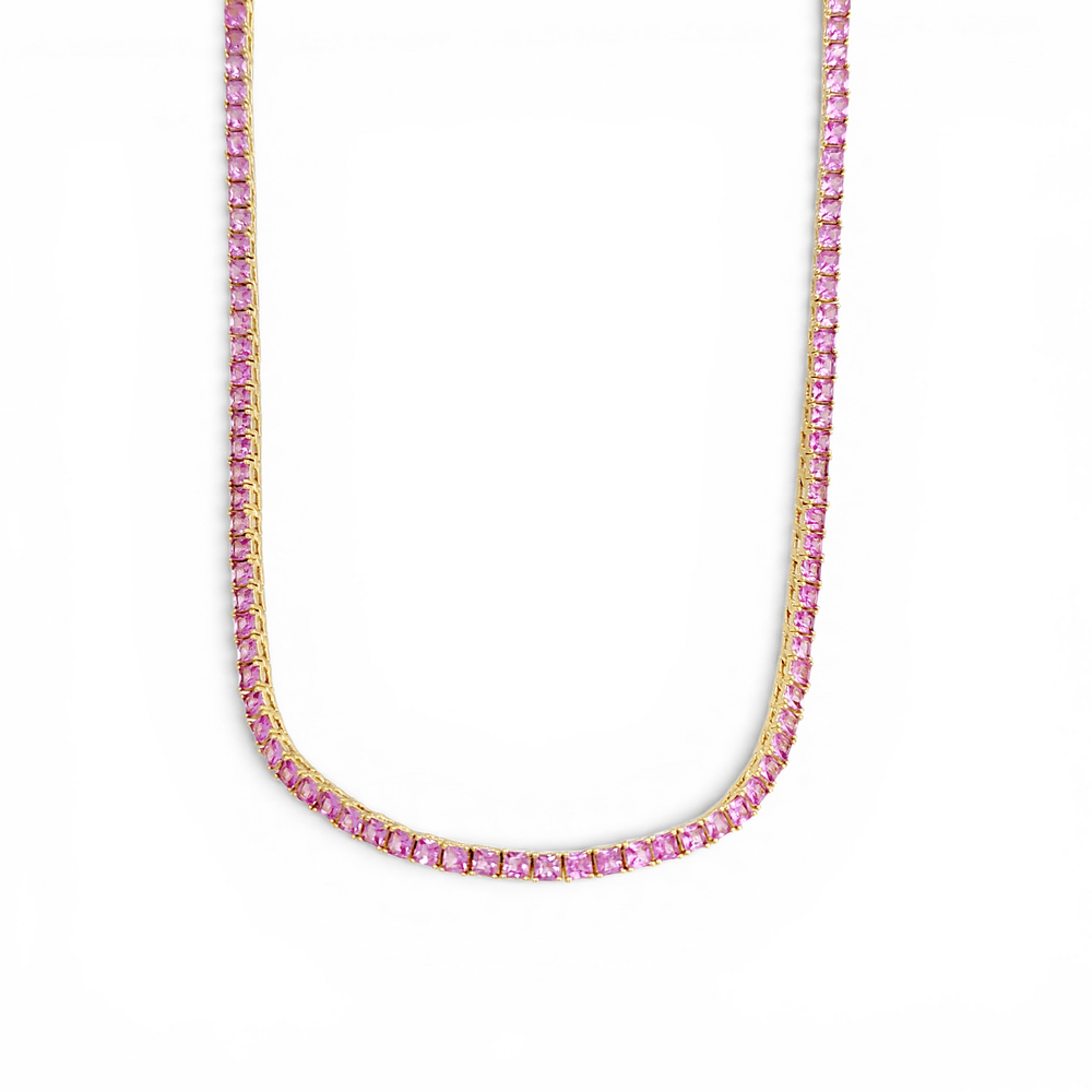 Gemma Rainbow Tennis Necklace view 3