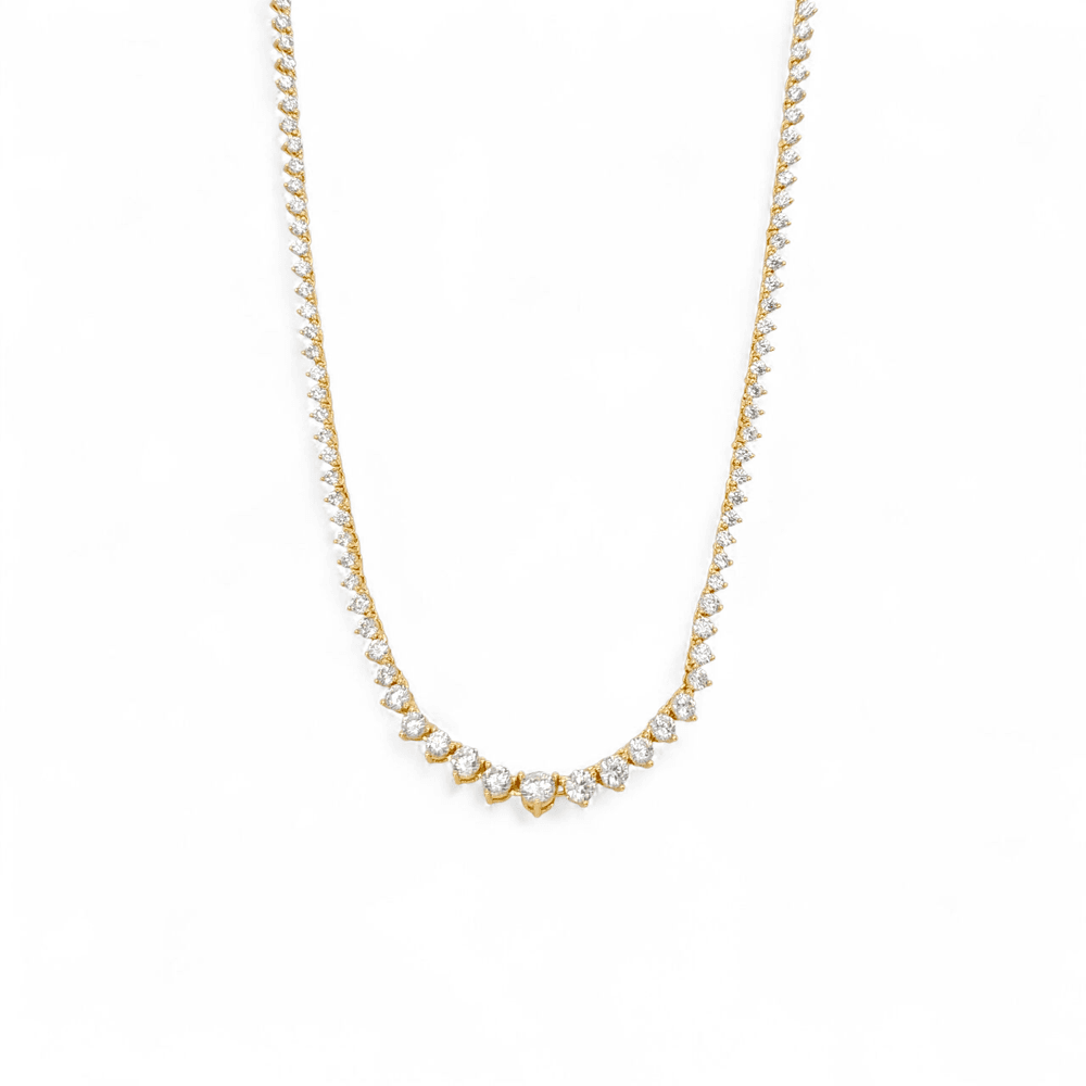 Stella Diamond tennis Necklace in Gold - 18K Gold Plated Wholesale Jewelry