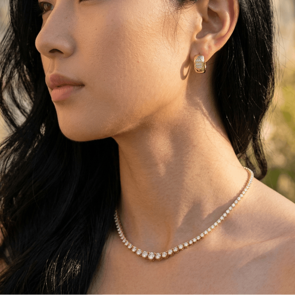 Stella Diamond tennis Necklace view 6