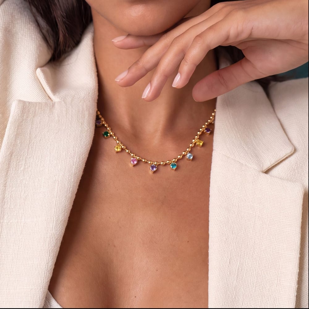 Aura Multi zirconia Necklace view 5