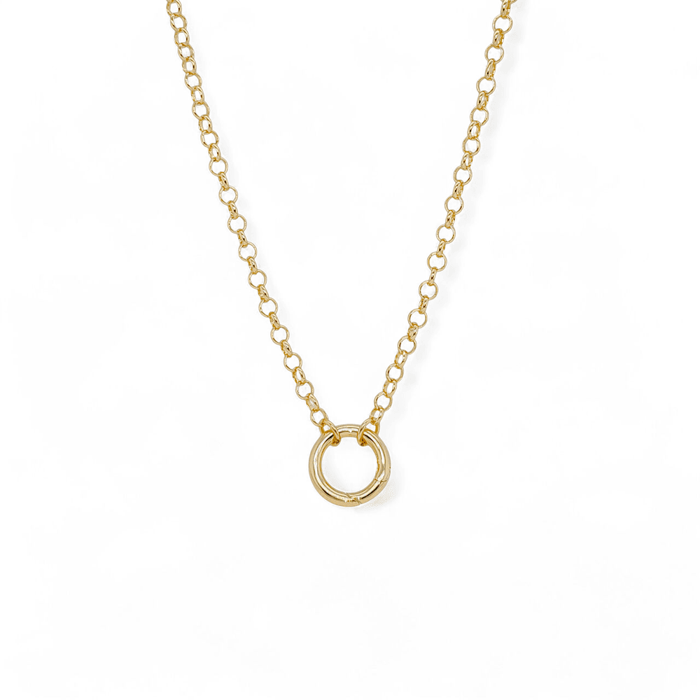 Maestosa rolo with front clasp Necklace in Gold - 18K Gold Plated Wholesale Jewelry