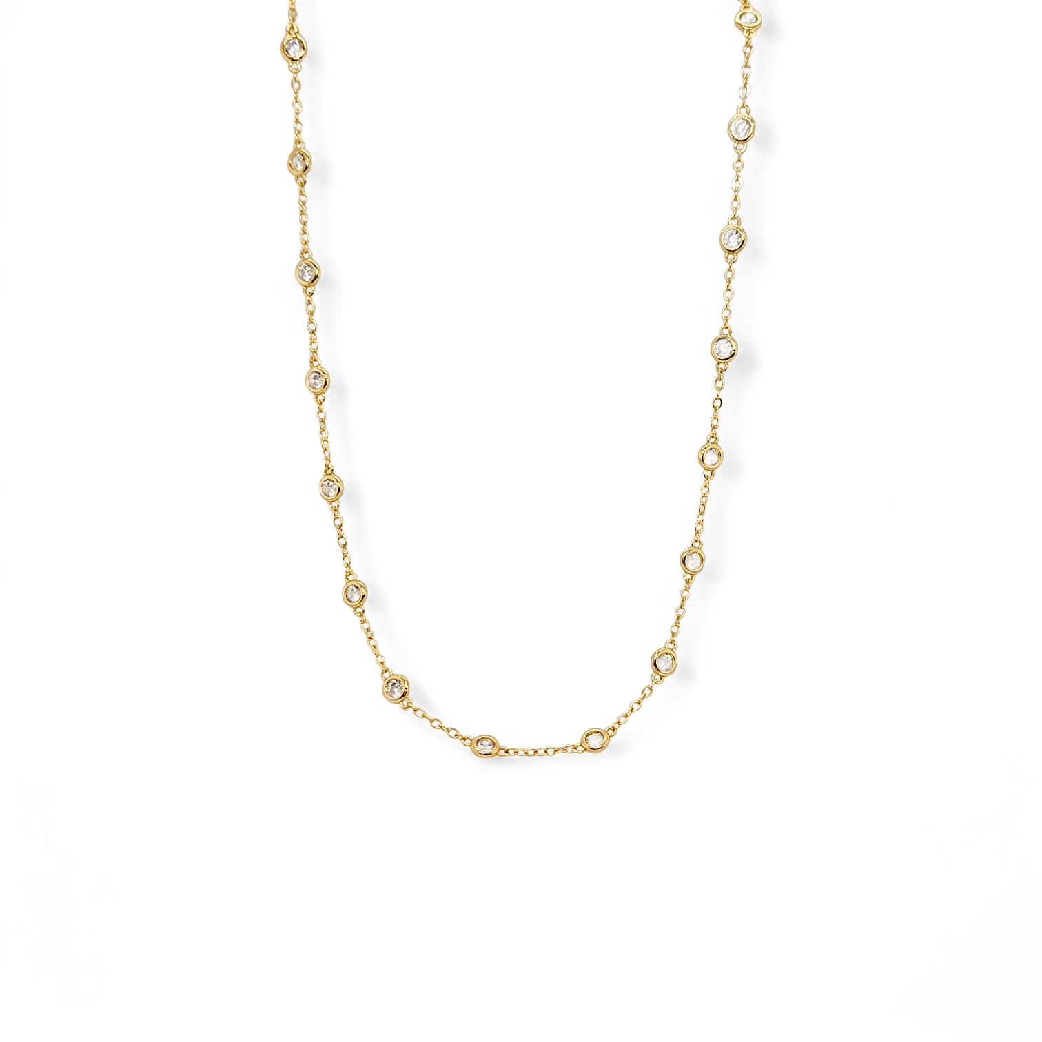 Aria points 16'' Necklace in Gold - 18K Gold Plated Wholesale Jewelry