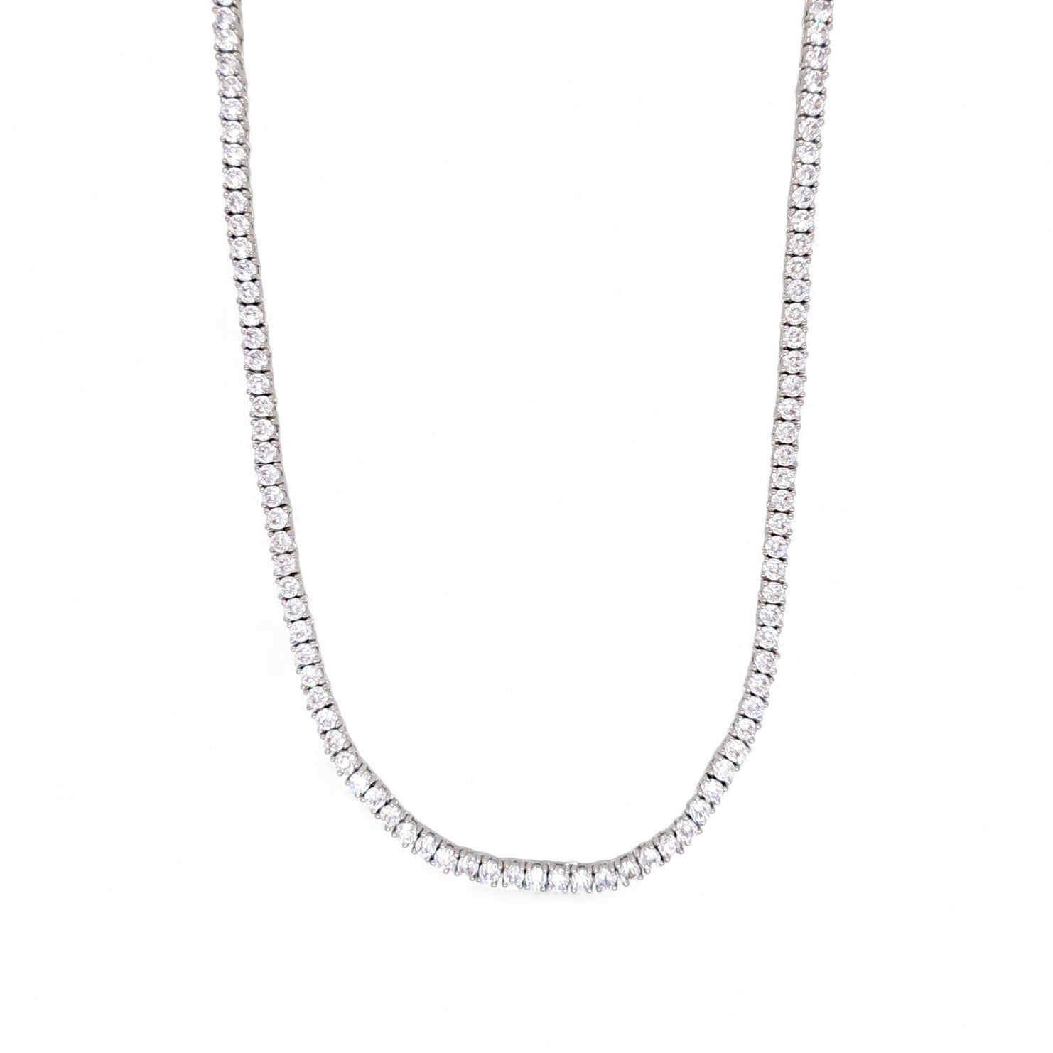 Serena Tennis Diamond Necklace view 10